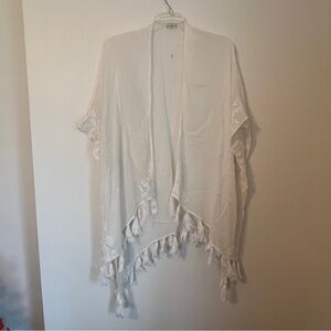 ANTHROPOLOGIE Kimchee Blue Tissue Tassel Kimono – One Size